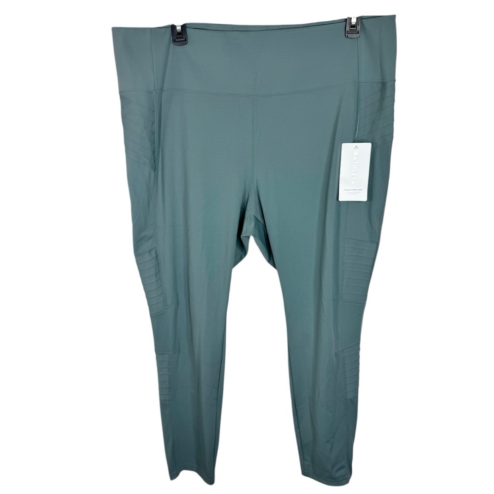 Athleta Delancey Moto Tight Leggings Green Size 3X NWT